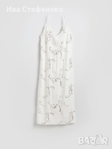 Нова елегантна дълга рокля дължина рокля вискоза  дискретни паети   , снимка 4 - Рокли - 50930824