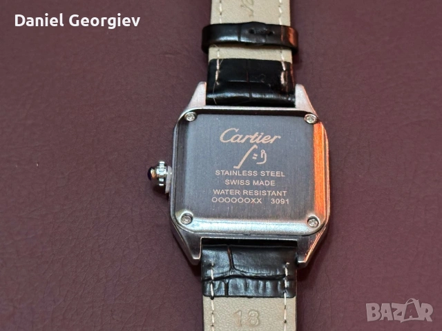 Нов Cartier Santos Часовник с Кожена Каишка, снимка 6 - Луксозни - 53925465