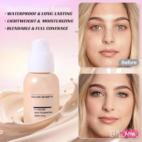 Нов Стартов комплект грим + четки и гъба – палитра сенки, руж, контур, снимка 4 - Комплекти и лотове - 53648043