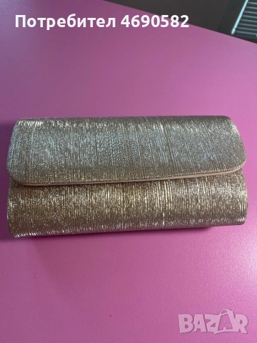 Златиста официална чанта, снимка 2 - Чанти - 53046232