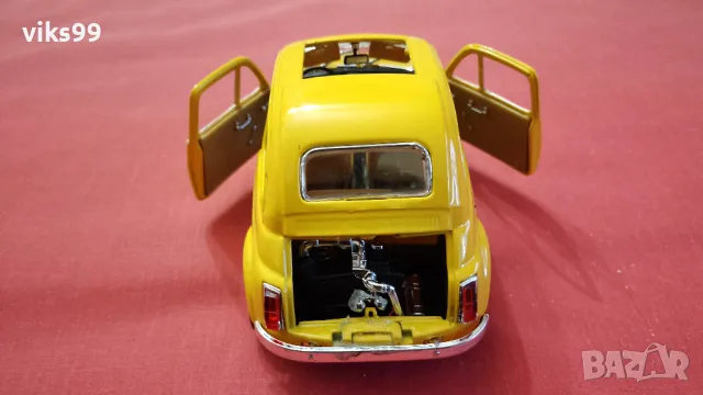 1965 Bburago Fiat 500 - Мащаб 1:21, снимка 4 - Колекции - 49338584