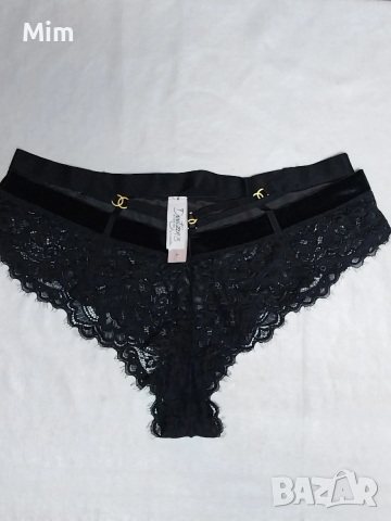 Don'tzens/ Hunkemoller L /XL Черна,дантелена, изрязана бикина , снимка 6 - Бельо - 53015339