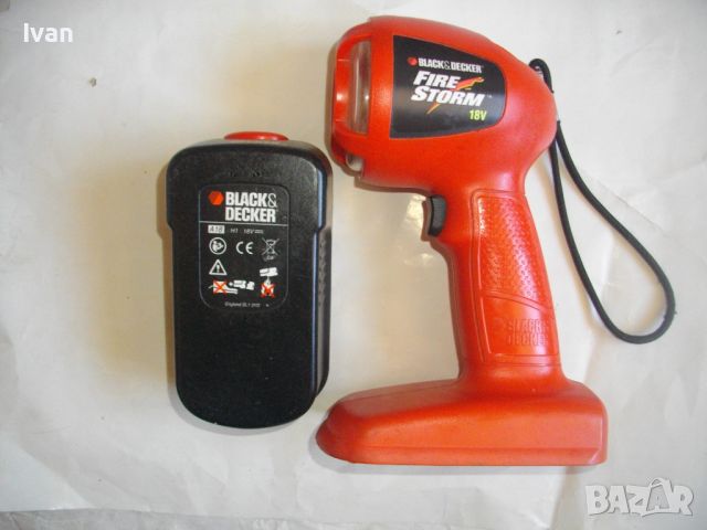 18V Black Decker Акумулаторен английски 18 волта нов прожектор фенер Блек Декер, снимка 18 - Други инструменти - 46783231