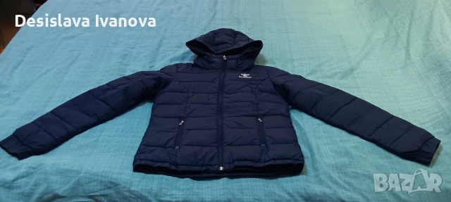 Продавам дамско тъмно синьо зимно яке с качулка , снимка 2 - Якета - 52903958