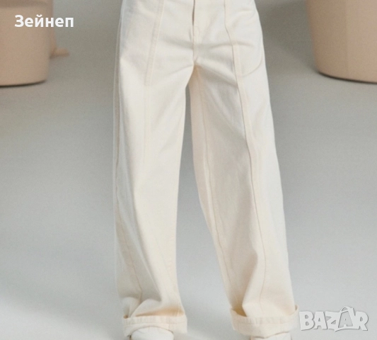 Дамски бели дънки