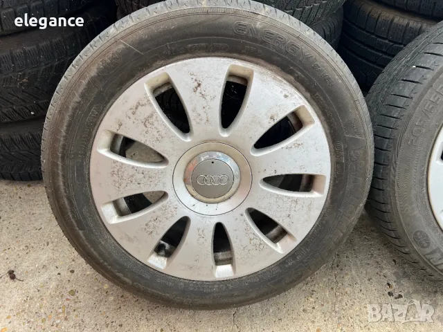 Алуминиеви джанти с летни гуми Michelin за Audi A4 205 55 16 , снимка 2 - Гуми и джанти - 47173337