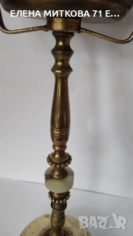 Старинна много масивна преносима месингова поставка за пепелник, снимка 9 - Антикварни и старинни предмети - 52190131