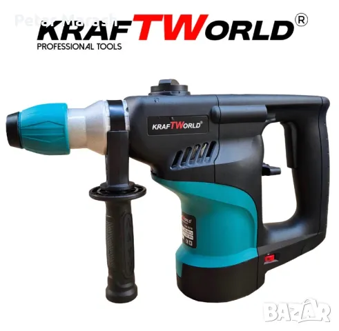 Мощен Ударен Къртач 2000W 5.5J KraftWorld за Тежки Задачи, снимка 4 - Бормашини - 50367137