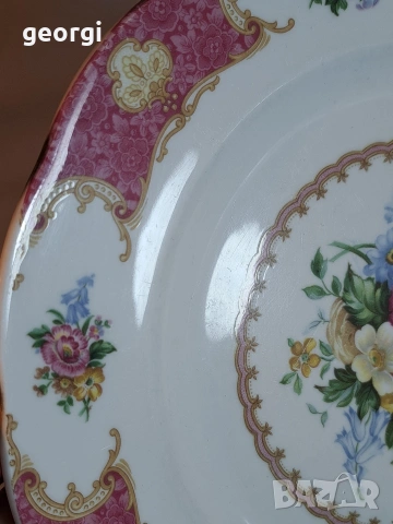 голяма порцеланова чиния Royal Albert Lady Carlyle 32/5, снимка 6 - Чинии - 53219387
