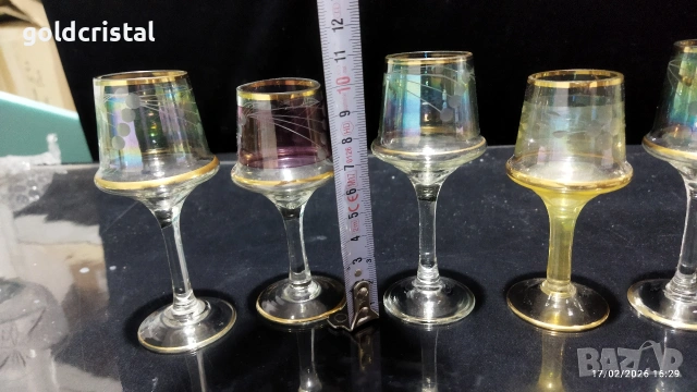 Стари стъклени чаши чашки, снимка 5 - Антикварни и старинни предмети - 25384316
