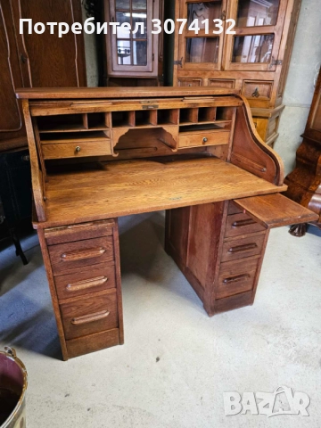 Масивно дъбово писалище в перфектно състояние, снимка 3 - Други - 52902837