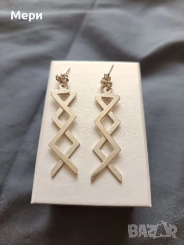 Сребърни обеци 5 см. дължина 