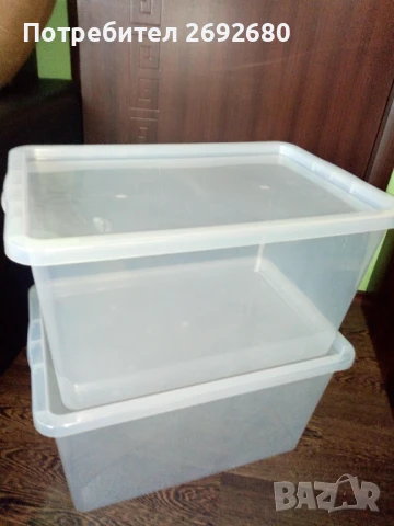 Нови големи прозрачни кутии за съхранение 48L и комплекти от 3бр. или от 6бр., снимка 2 - Други стоки за дома - 50753354