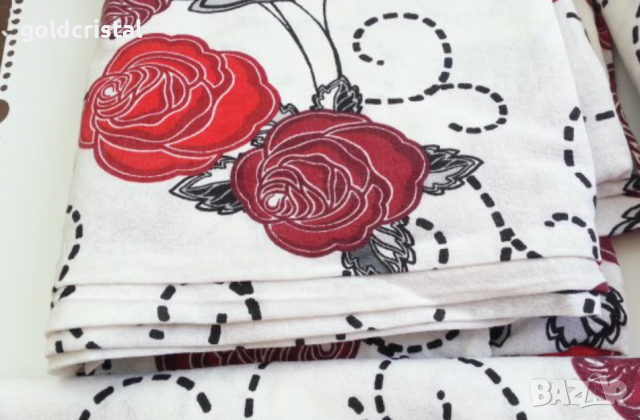 Спален комплект червени рози памук , снимка 8 - Спално бельо - 16073881