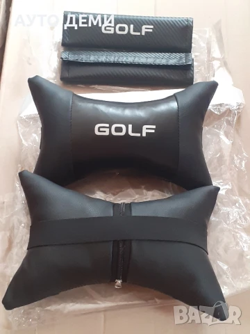 ТОП Цена за 2 бр-22лв кожени възглавнички и 2 бр-22 лв карбон калъфи с надпис Голф Golf , снимка 3 - Аксесоари и консумативи - 48897202