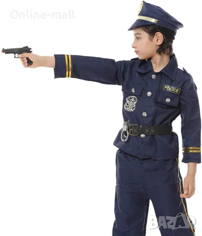 Детски полицейски костюм, Детски костюм на Полицай с аксесоари, снимка 2 - Детски комплекти - 49720437