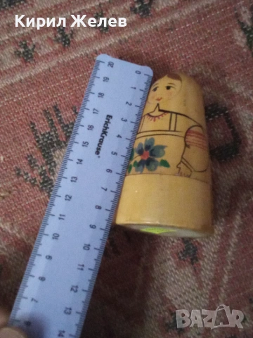 Стара матрьошка 51771, снимка 4 - Антикварни и старинни предмети - 53420585