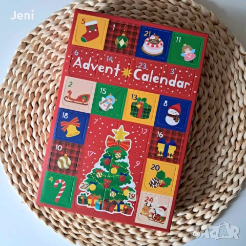 Адвент календар ВЯРА в ДОБРОТО– сет от 24 свещи със скрити послания + подарък