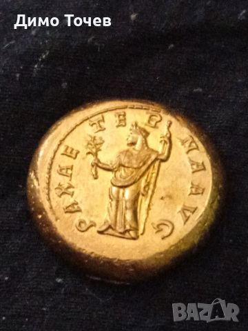 Монета с позлата древен Рим Север Александър, снимка 2 - Нумизматика и бонистика - 39862189