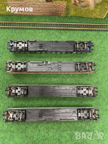 Вагон пътнически 4-осен Рова HO 1:87 влак ЖП модел спален ресторант, снимка 12 - Колекции - 46130396