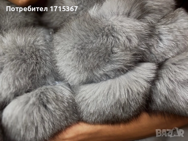 Палто от естествена кожа и косъм от лисица , снимка 3 - Палта, манта - 52813063