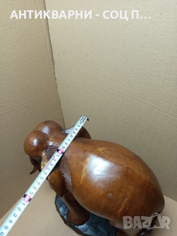 Стар Голям Ръчно Изработен Дървен Слон., снимка 16 - Антикварни и старинни предмети - 50991470