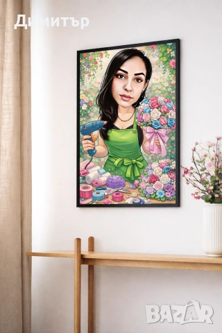 Дигитални карикатури + подарък рамка, снимка 5 - Картини - 53561365