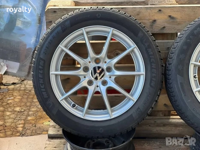 5х112 16 Цола Джанти с Гуми VW Golf Caddy Passat Touran ET 43 J 7, снимка 5 - Аксесоари и консумативи - 52405921