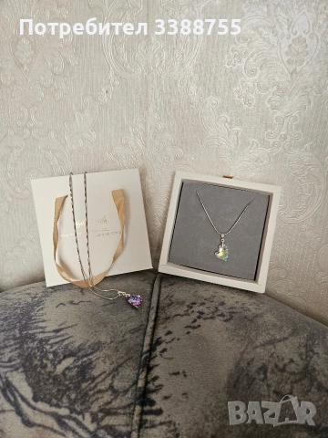 Кристални сребърни колиета, снимка 2 - Колиета, медальони, синджири - 53912255