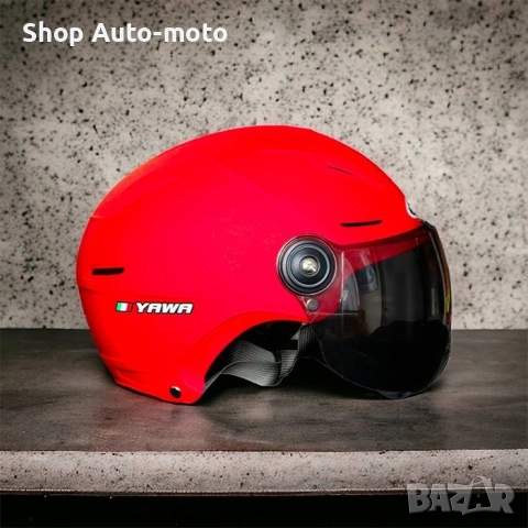 Каска Automat, Каска за мотор с визьор, 523, Червен