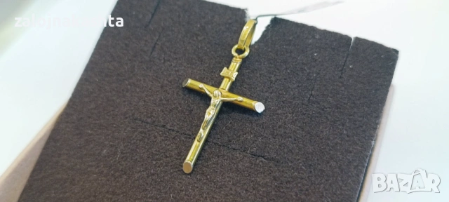 Златен кръст-1,63гр/14кр, снимка 2 - Колиета, медальони, синджири - 53324288