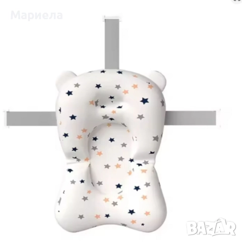 Сгъваема бебешка вана с термометър и възглавница., снимка 2 - За банята - 52999318