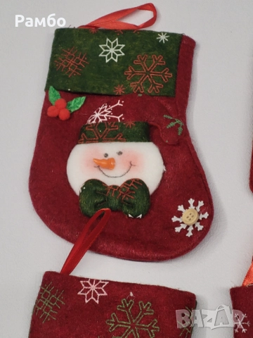 Коледен чорап за подаръци за окачване, снимка 4 - Други стоки за дома - 52345987