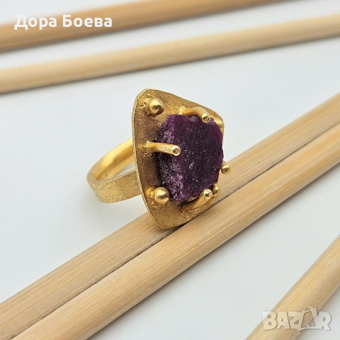 Сребърен пръстен: "Арт", снимка 2 - Пръстени - 52694094