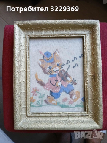 Гоблен котка, снимка 2 - Гоблени - 51762647