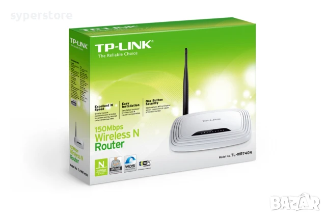 Рутер безжичен Router TP-Link TL-WR740N  150Mbps, снимка 4 - Рутери - 51081290