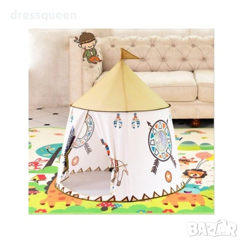 4754 Сгъваема текстилна палатка Типи за безкрайни детски игри, снимка 3 - Други - 53811108