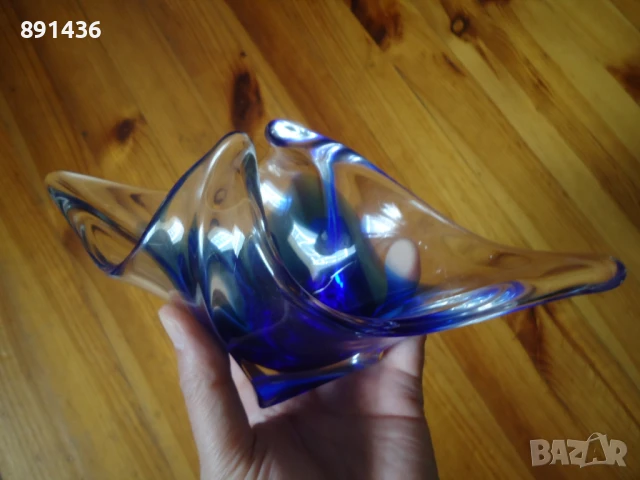 Стъклена германска бонбониера цветно стъкло, снимка 5 - Сервизи - 51014729