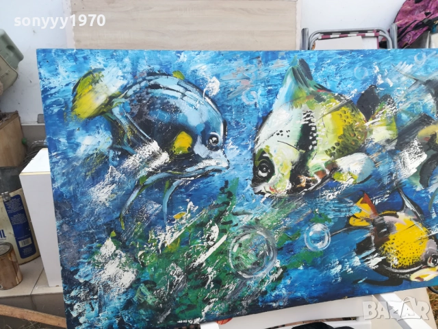 РИБИ-ГОЛЯМА КАРТИНА 1510251553, снимка 4 - Картини - 52064187