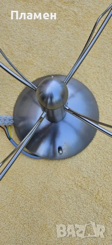 Полилей - хром с четири крушки, снимка 5 - Лампи за таван - 51963043