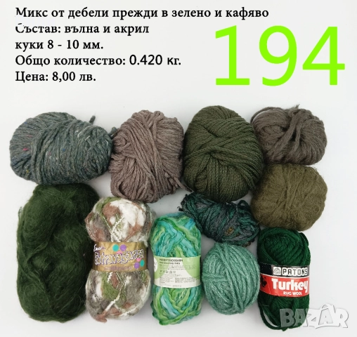 Евтини прежди в малки количества - нови и остатъци , снимка 16 - Други - 52042430