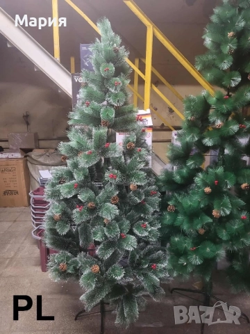 Коледни елхи с бели връхчета, снимка 4 - Декорация за дома - 52387350