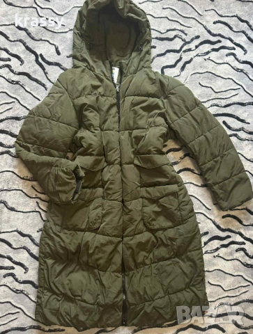 Страхотно голямо дълго дамско яке с качулка (размер 2ХЛ)