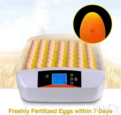 Инкубатор за яйца – 42 яйца с LED дисплей и автоматичен контрол, снимка 3 - За птици - 53752904