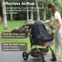 Cispree Сенник за бебешка количка, голям отвор с цип, дишащ мрежест материал, регулируеми презрамки, снимка 5