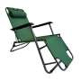 Сгъваем зелен шезлонг с възглавница - комфорт и релакс, снимка 3