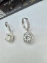 Сребърни обеци с мойсанит (Диамант) 1 карат, снимка 10