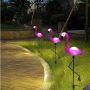 Декоративна соларна лампа във формата на фламинго, снимка 4