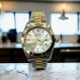 Часовник Rolex Datejust бял циферблат и сиво/жълта каишка , снимка 1 - Мъжки - 45887287
