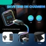 CAR Bluetooth FM трансмитер - 3.1 А, 7 LED светлини, 2xUSB + TYPE C , снимка 3